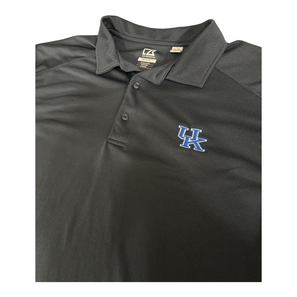 University Of Kentucky Wildcats Cutter & Buck Navy Polo‎ Shirt Mens XL DryTec